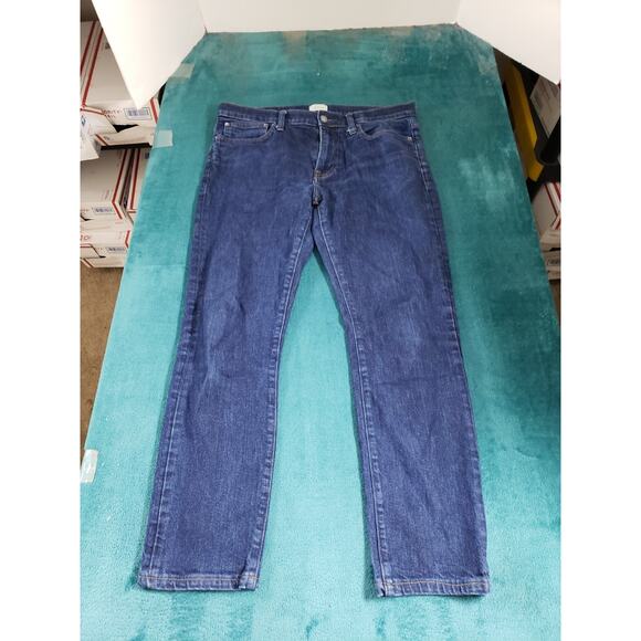 J Crew Jeans Size 32x26 Mens Blue Pants Stretch Denim Mid Rise 484 Slim Straight - Picture 2 of 15